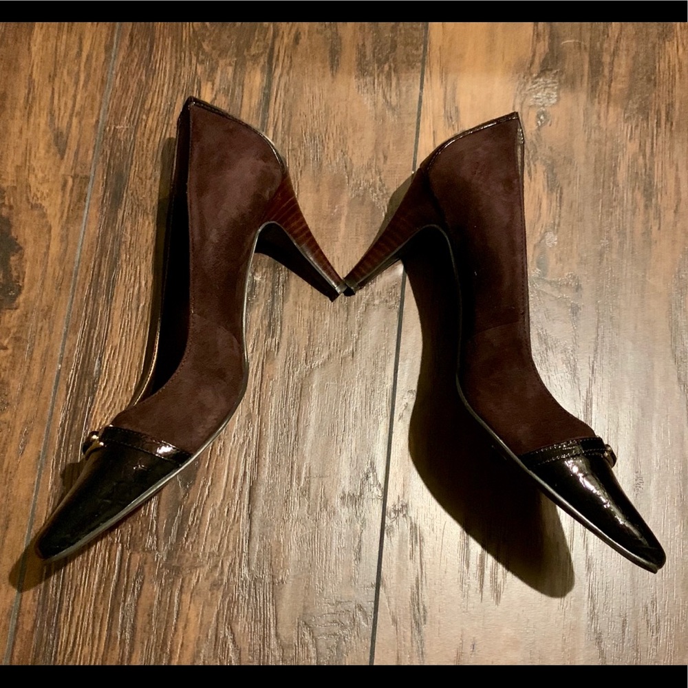 Bandolino Suede Heels Brown